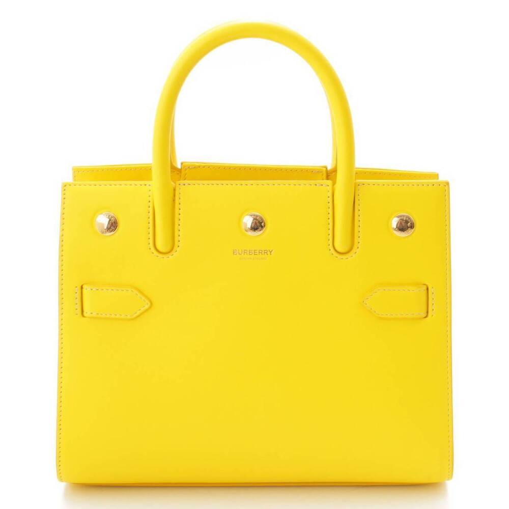 BurberryBurberry Baby Title Leather Handbag Yellow